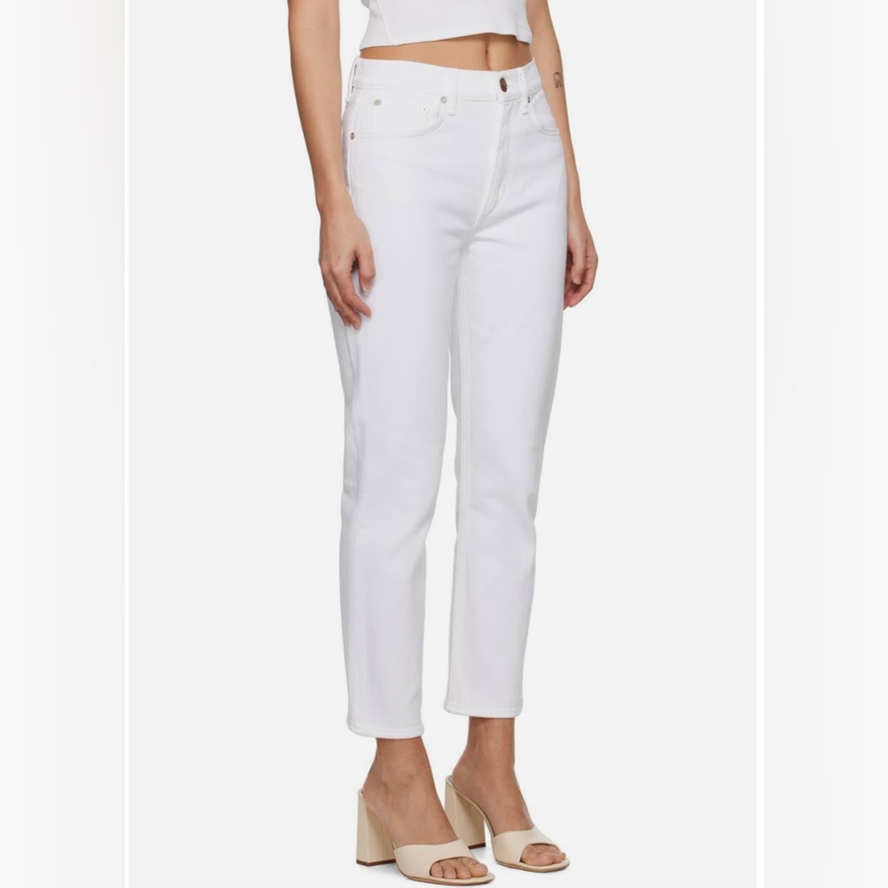 Rag & Bone Wren White High-Rise Ankle Jeans